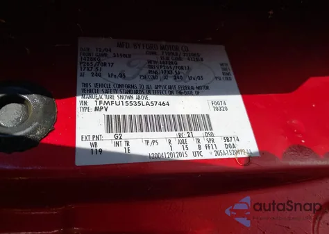 2005 Ford Expedition Xlt из США, поврежденный, VIN 1FMFU15535LA57464